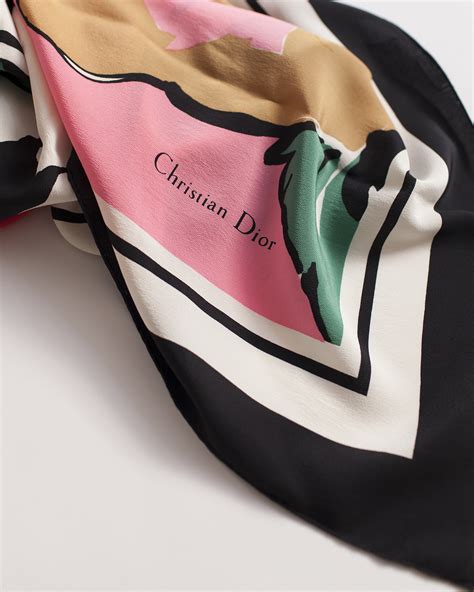 Christian Dior Silk Scarf .